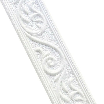 sticker mural 3d motif floral blanc gris doré élégant autocollant décoration intérieure rouleau inclusion