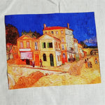 tissu coton lin hand dyed peinture huile van gogh rapide respirant craft scrapbooking patchwork