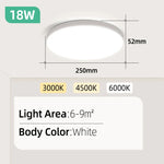 Lampe LED moderne 20W 30W blanc ultra mince éclairage intérieur