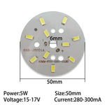 plaque led 5w 35mm 40mm gris clair natural white pure white warm white moderne