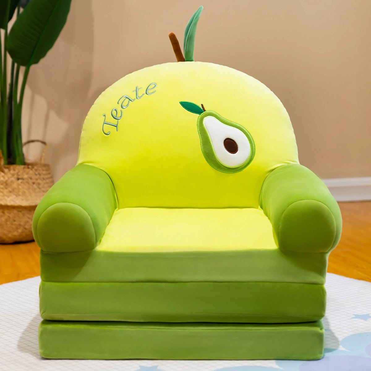 fauteuils pliants enfants motifs animaux bleu jaune rose vert contemporains chambre salon