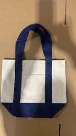 sac main toile blanc doux décontracté polyvalent sans poche ouvert étudiante plage camping voyage