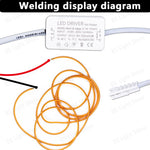 Ruban led flexible multicolore ondulé 1200mm clips fixation modernes