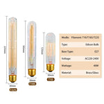 Ampoules Edison vintage filaments spirales dorées transparentes E27 250 lumens 30000h