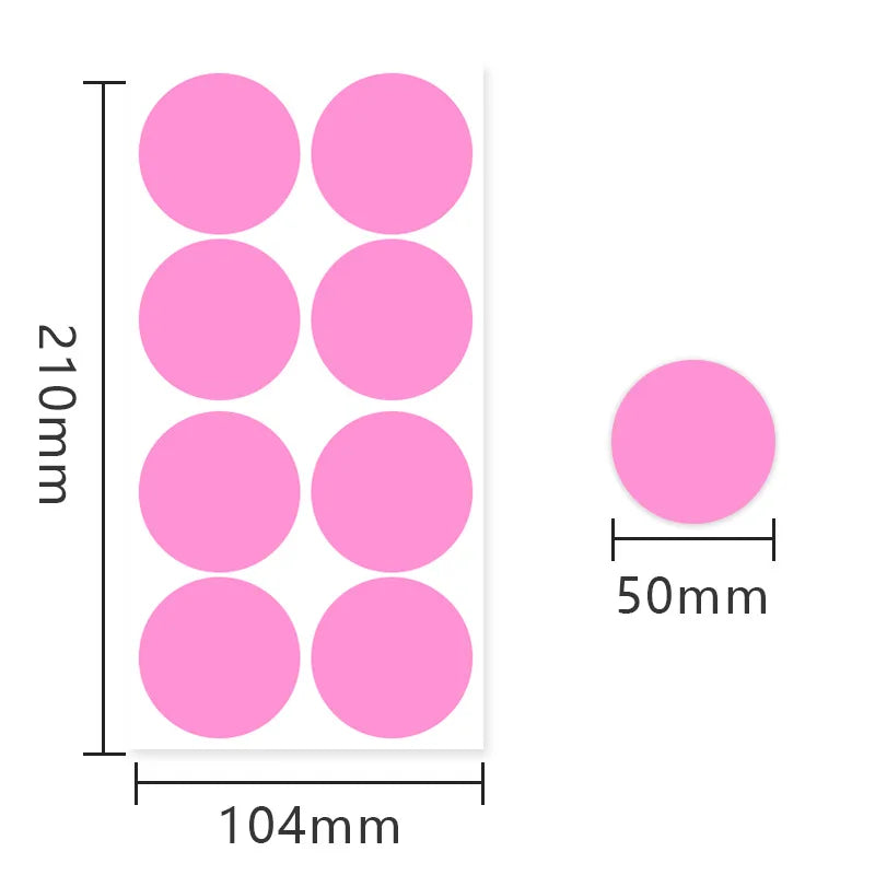 autocollants ronds multicolores 100 pièces stickers adhésifs décoration moderne minimaliste