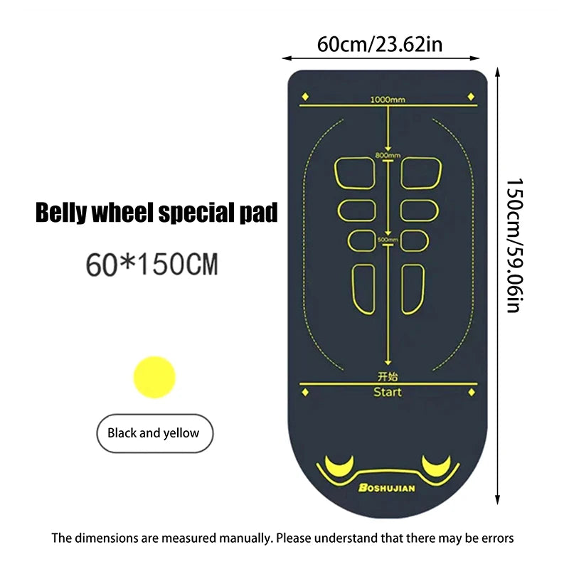 tapis yoga sport fitness antidérapant absorbant chocs guide position noir jaune gris minimaliste 60x150cm