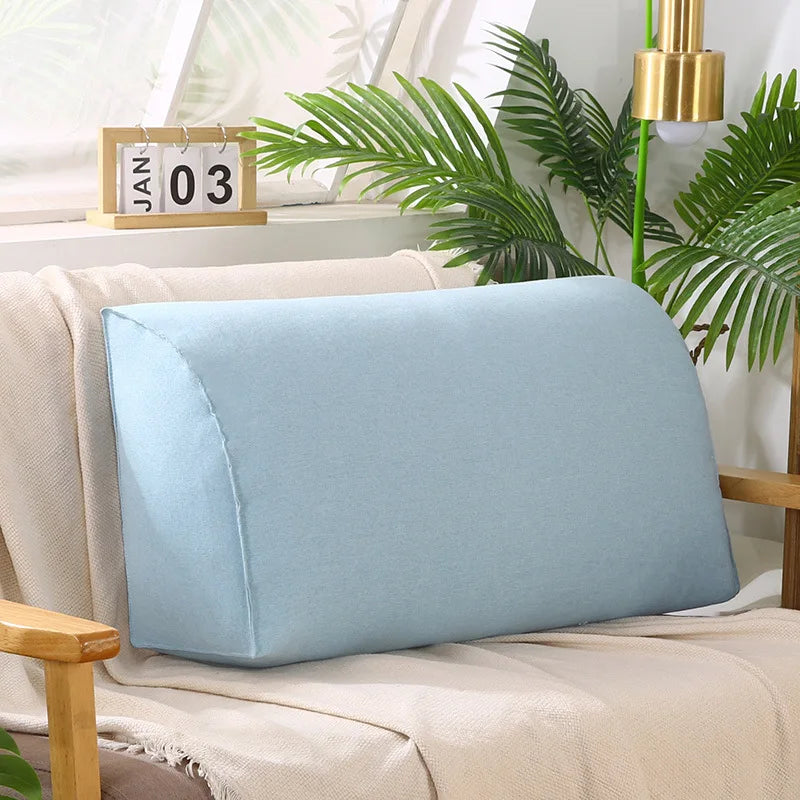 taies d'oreiller triangle solides velours doux moderne bleu marine rose gris vert beige fixés