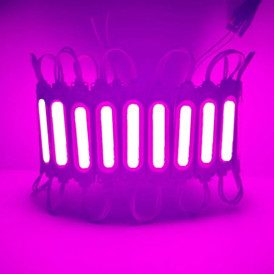 Modules LED multicolores 12V blanc bleu rose orange vert jaune violet moderne 50x70mm