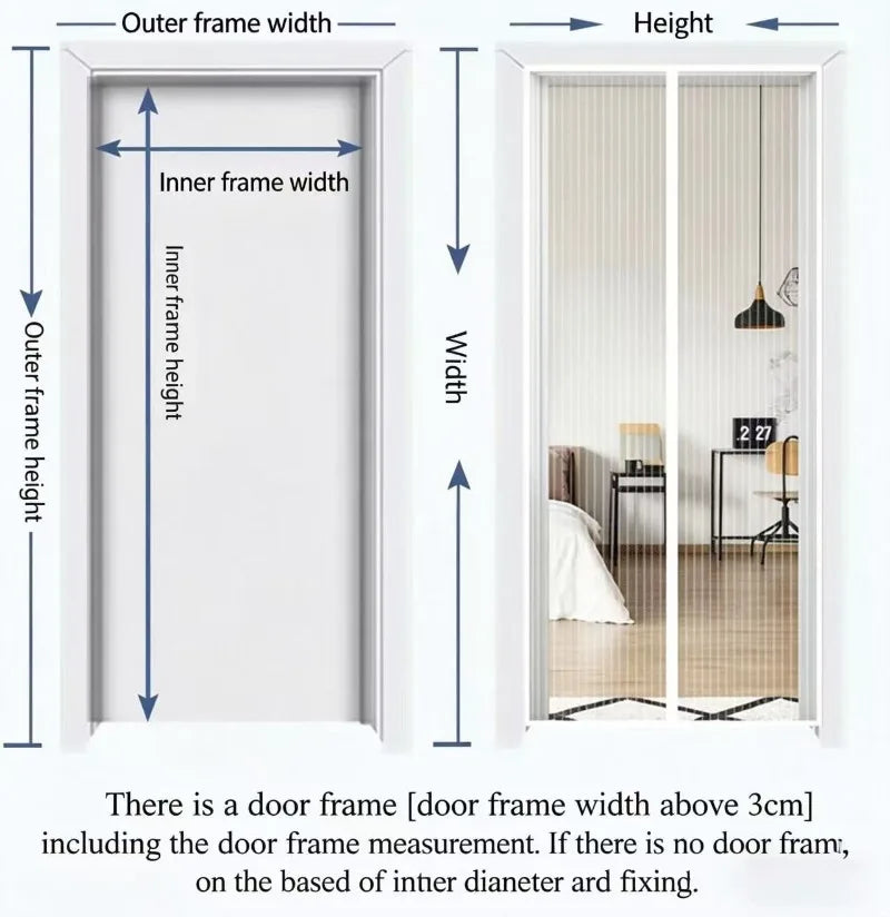 rideau porte adhésif noir blanc rayures moderne anti moustiques 80*210cm 90*210cm 100*210cm 110*210cm 120*210cm