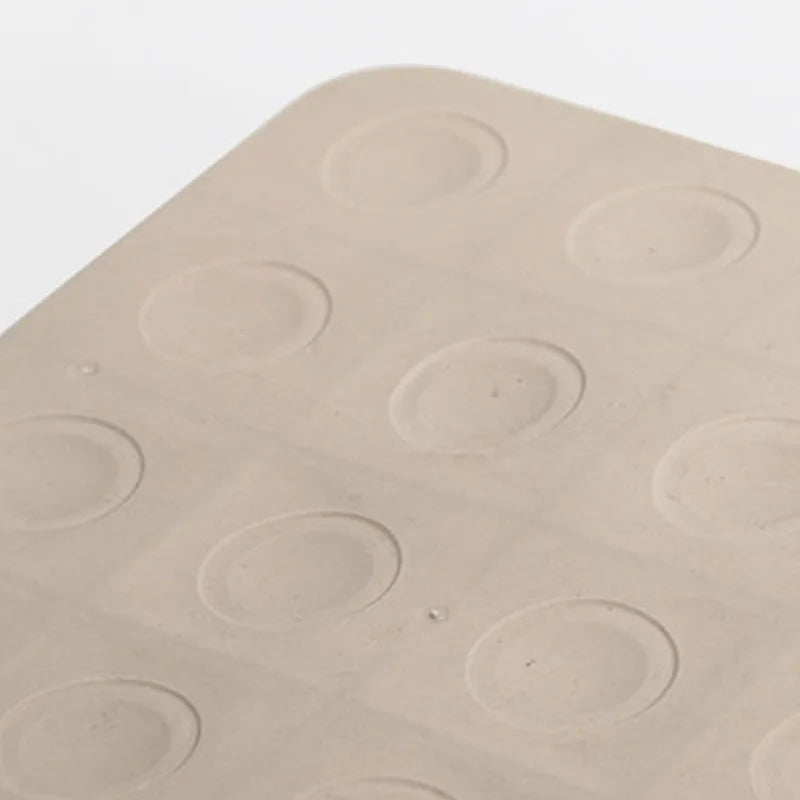 organisateur chaussures étagère rangement minimaliste cintre fer alvéoles circulaires relief blanc beige