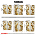 rideau moderne or paon doré diamants fond beige 100 polyester opaque panneaux