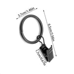 anneaux rideau pince noir métal moderne accessoires drapery clips volets polonais 12 piècesUnmountableContentError: It