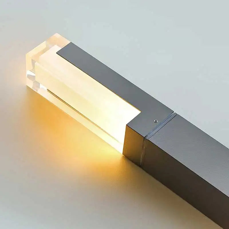 lampe solaire moderne noire ampoules led ip65 éclairage pelouse extérieur minimaliste