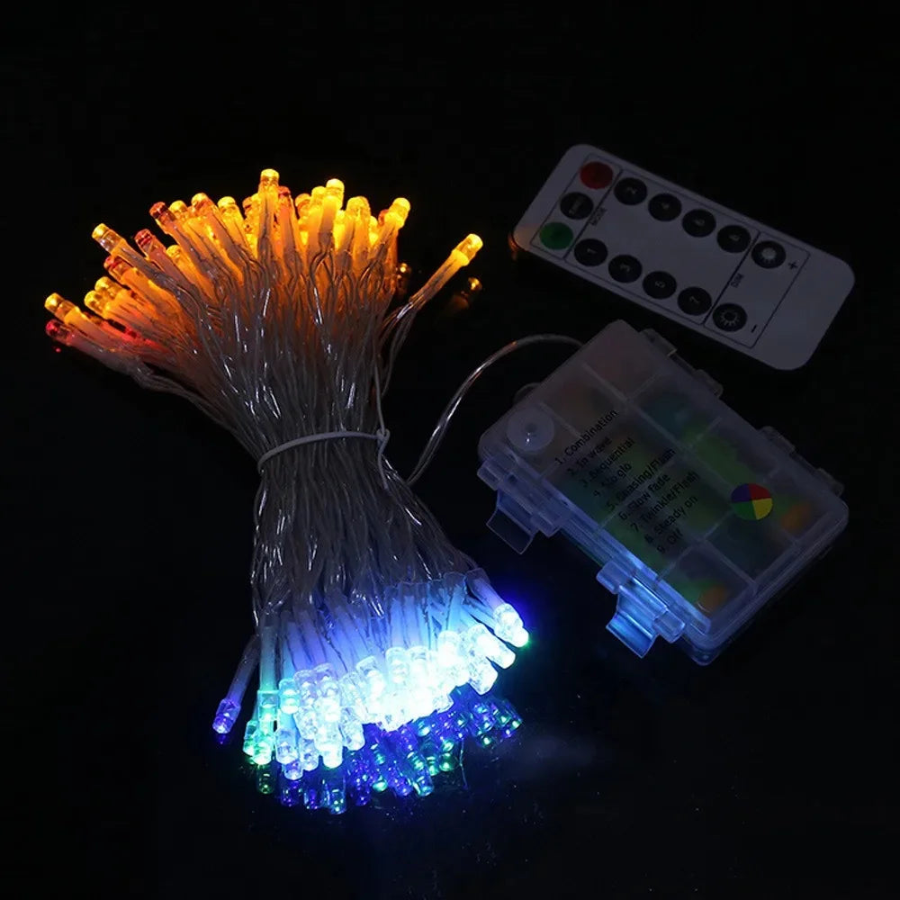 guirlande lumineuse led multicolore blanc noel mariage festif télécommande moderne