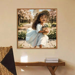 kit broderie multicolore motifs floraux paysage artiste aiguilles fil plan outils 30x30 40x40 50x50