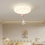 lampe moderne blanche nuages lapin ballon chambre enfants lumière led