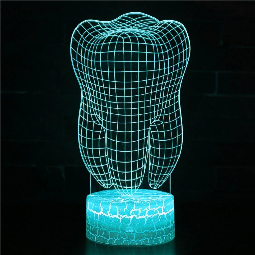 lampe led 3d illusion couleurs changeantes tactile moderne enfants bleu violet rose jaune vert
