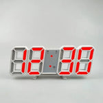horloge digitale led moderne réveil affichage semaine calendrier blanc gris rouge vert bleu noir