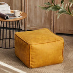 coussin assise velours cuir marron beige gris moderne confortable sans rembourrage zip couture