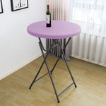 nappe table ronde extensible spandex imperméable banquet mariage fête décoration intérieure extérieure