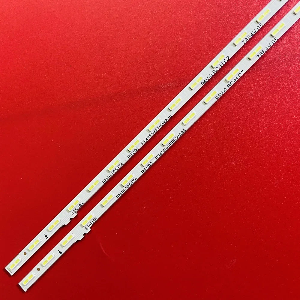 barres lumineuses led 467mm 36 diodes blanc argenté rouge écran tv technique