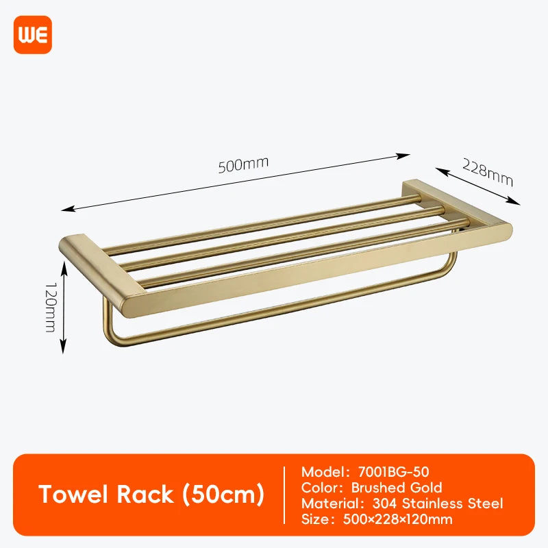 accessoires salle bain moderne porte serviettes doré porte savon porte gobelet porte lotion fixations