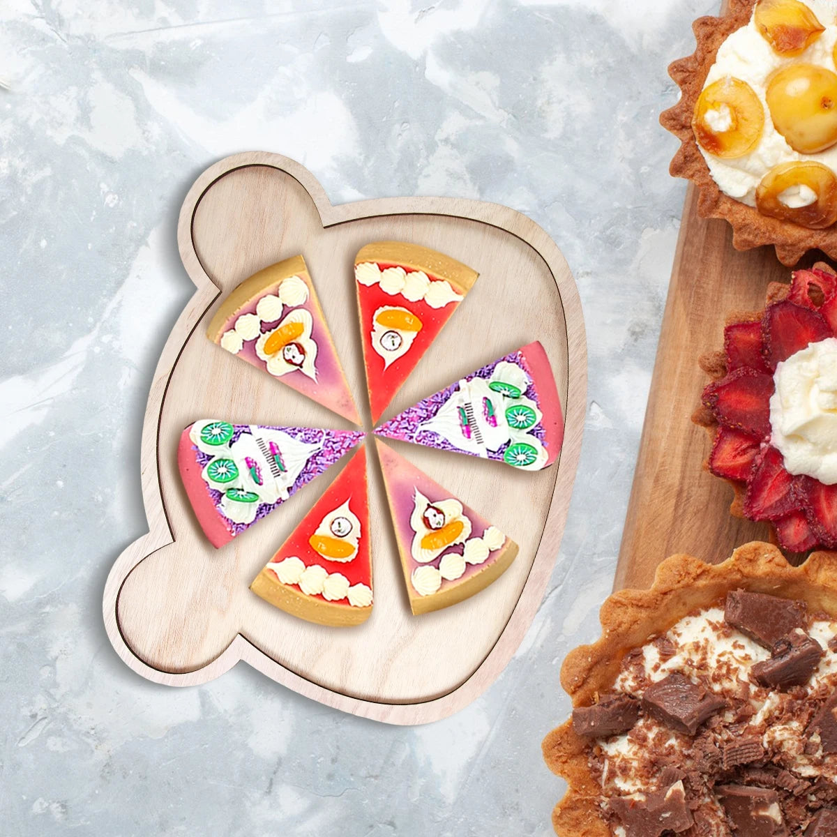 plateau bois ours moderne plateau fromage anniversaire enfant décoration fête charcuterie biscuits