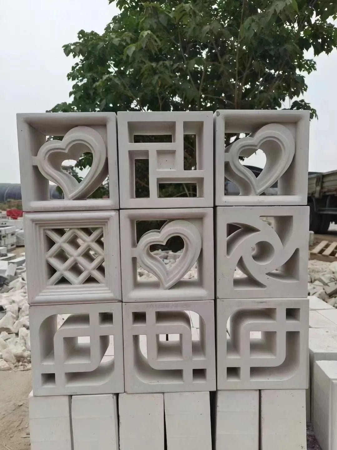 blocs décoratifs blancs motifs géométriques modernes facile utiliser cloisons décoratives intérieur extérieur