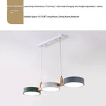 suspension lumineuse moderne trois abatjours vert foncé blanc gris opaques minimaliste scandi