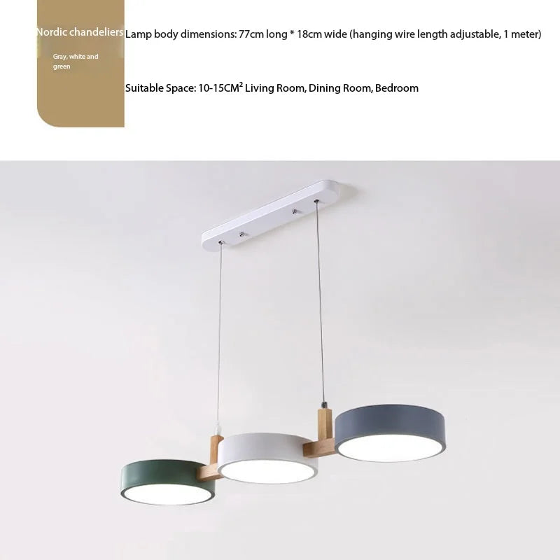 suspension lumineuse moderne trois abatjours vert foncé blanc gris opaques minimaliste scandi