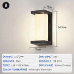 lampe murale moderne sensor motion led noir blanc 85265v ip65 étanche