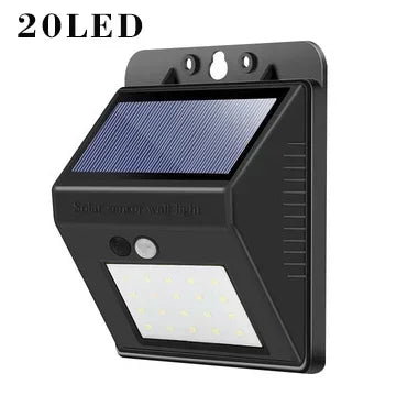 lampe solaire détecteur mouvement 100 led ip65 moderne fixation muraleextérieur jardin garage