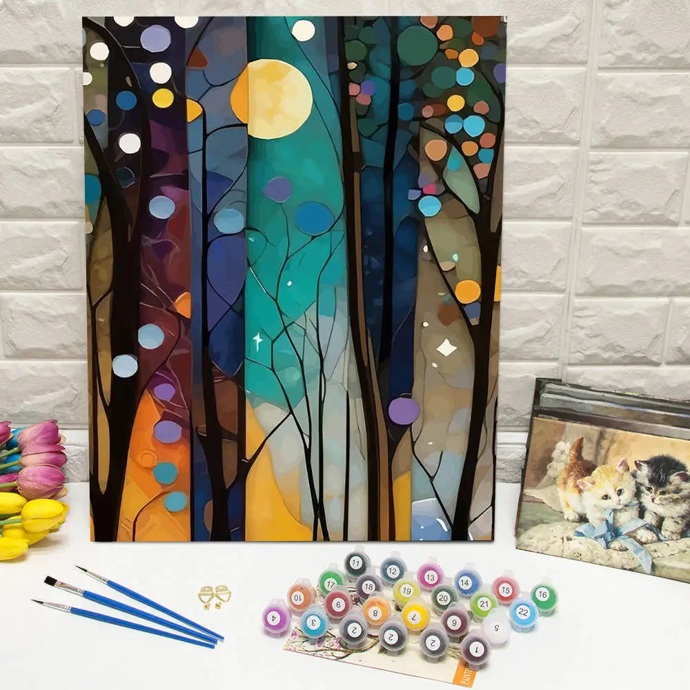 peinture l'huile paysage moderne toile abstraite kit débutant adultes crafts suppléments