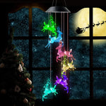 Mobile lumineux solaire multicolore figurines animales deco balcon jardinextérieur led