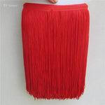 franges polyester orange rayées 30cm long 5mètres rideau décoration vêtement textile moderne