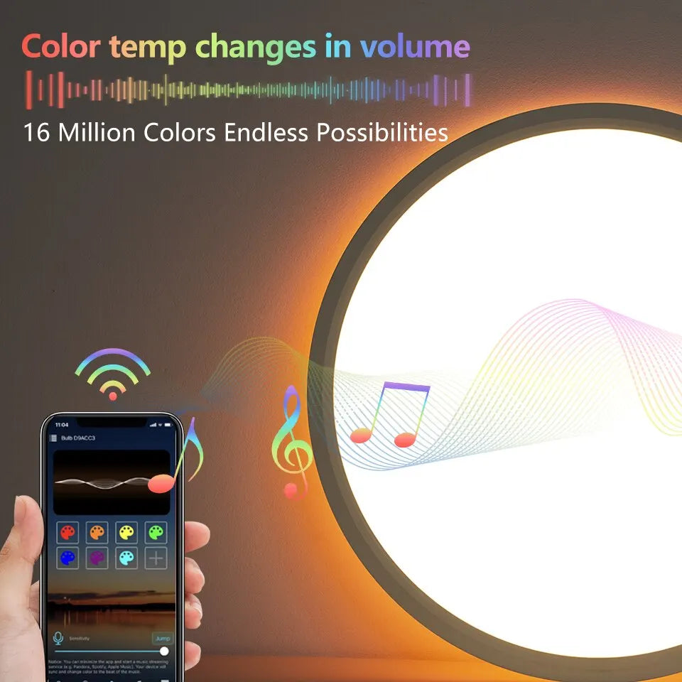 plafonnier intelligent led rgb blanc moderne murale éclairage quotidien adjustable smart lamp