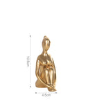 statues yoga pose or moderne minimaliste collection noël décoration intérieure gift brillant