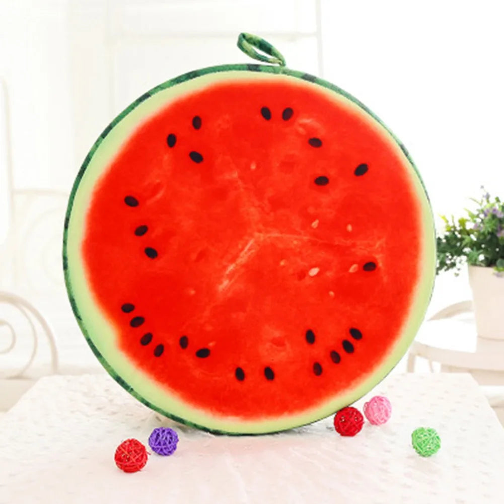 coussin fruit pastèque orange imitation réel coton plush lavable lit lecture tête dos rouge