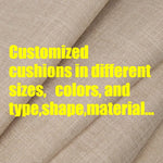 coussin amovible lavable mousse pu polyester coton moderne beige tissu lin imperméable