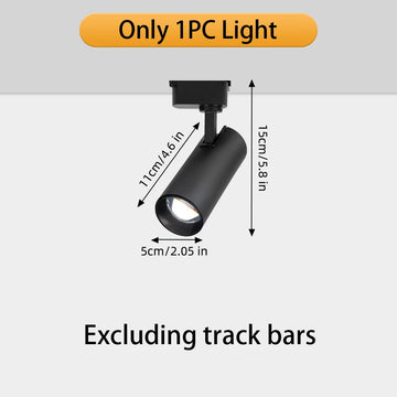 spot led rail dimmable moderne clips fixation blanc noir salon