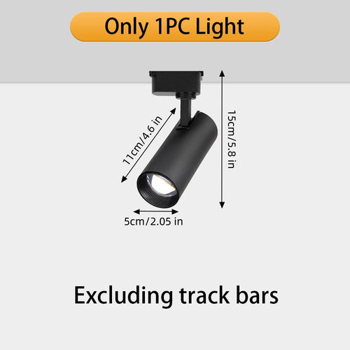 spot led rail dimmable moderne clips fixation blanc noir salon