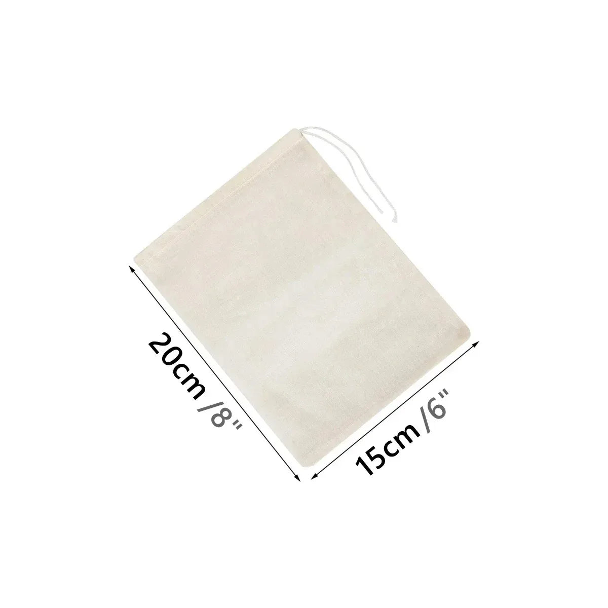 sac filtrant réutilisable nylon blanc cordon lait végétal fromage yaourt cuisine