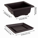 pot plante intérieur moderne noir rectangulaire support grille drainage succulente