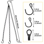 panier suspendu métal chrome noir chaines crochets rustique industriel support plante pot