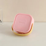 boîte bijoux portable moderne jaune bleu rose pratique clips chaînes boucles d'oreilles plastique lisse