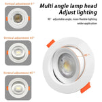 Spot LED encastrable blanc rond carré moderne switch cct 25000h lumens 121v 240v