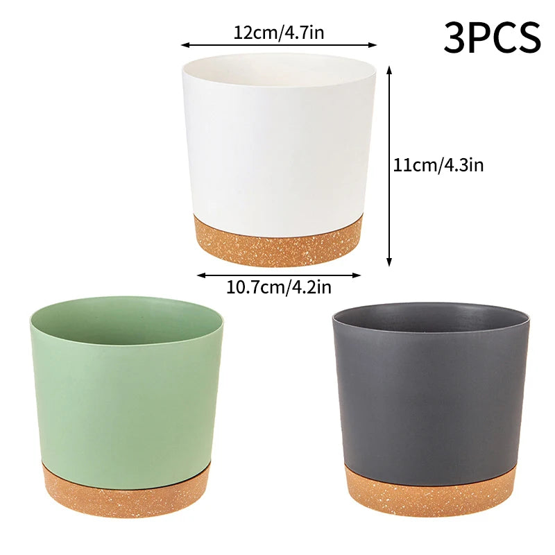 pots fleurs modernes plateau d'eau pièces transparents grains vert clair blanc noir