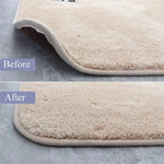 fixations antidérapantes tapis réutilisables adhésives poils longs modernes 6cmx6cm polyester nylon opaque beigeclair gris
