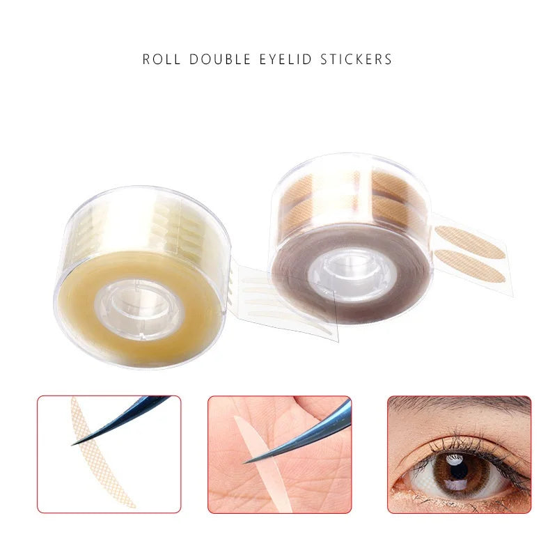 patchs adhésifs double paupières transparents rayures fines modernes kit pince ongles INCLUDED
