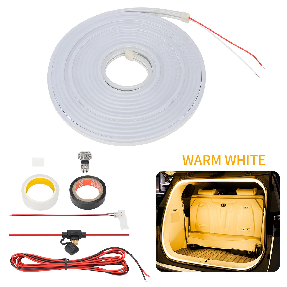 ruban led flexible moderne couleur bleu rouge blanc jaune vert connecteur cable interrupteur intérieur